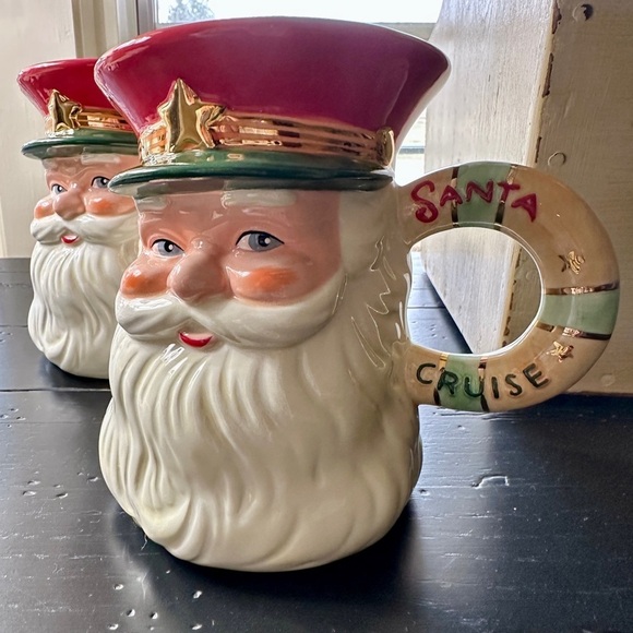 SET-2, VINTAGE, DEPT. 56, SANTA CRUISE TOBY MUGS FROM THE ST. NICK GETAWAY COLL. - Picture 3 of 9